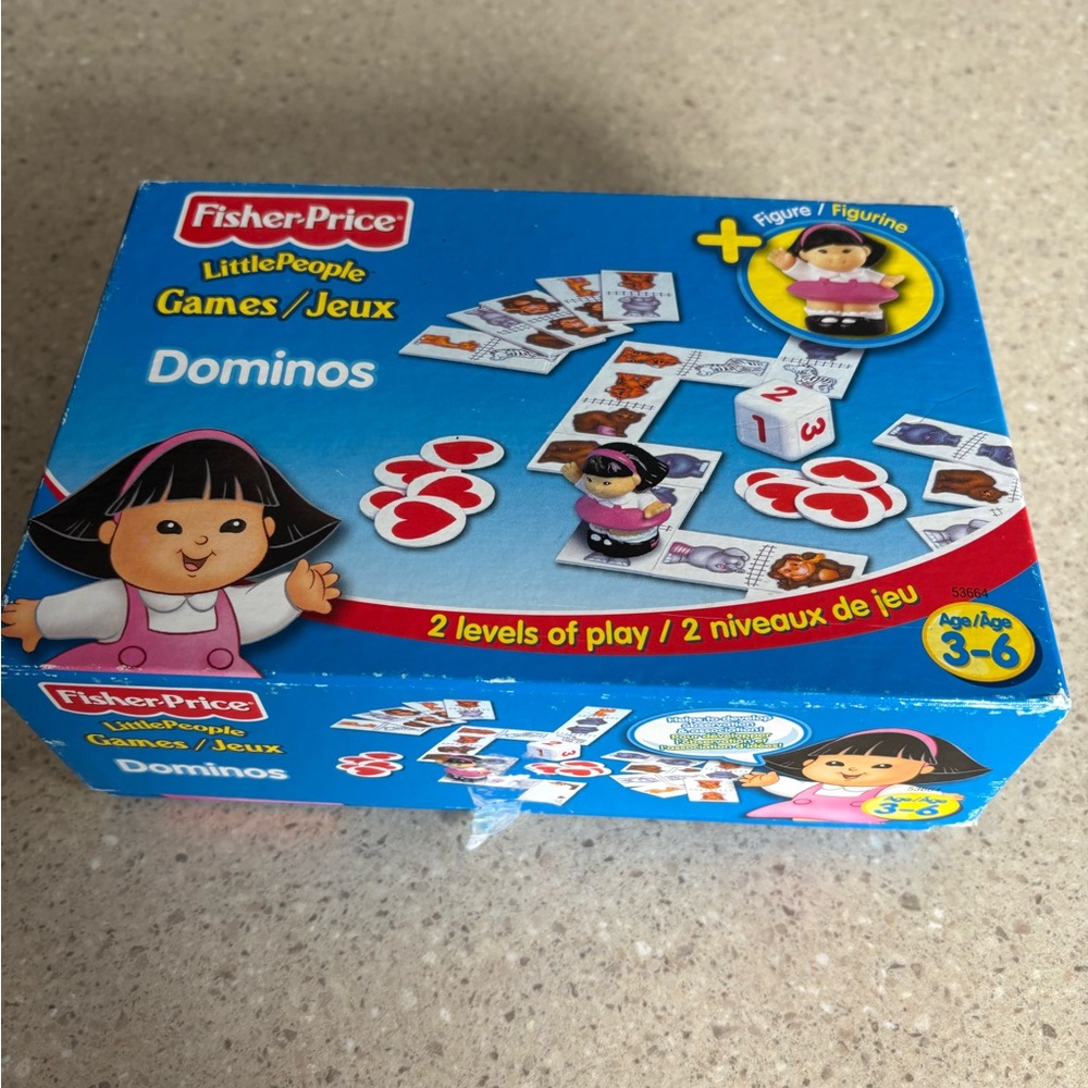 Fisher-Price Little People Dominos Game - Blue, Red, White
